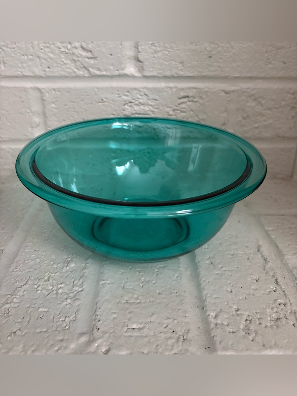 Pyrex Clear Green Glass Nesting Mixing Bowl 1 qt 322